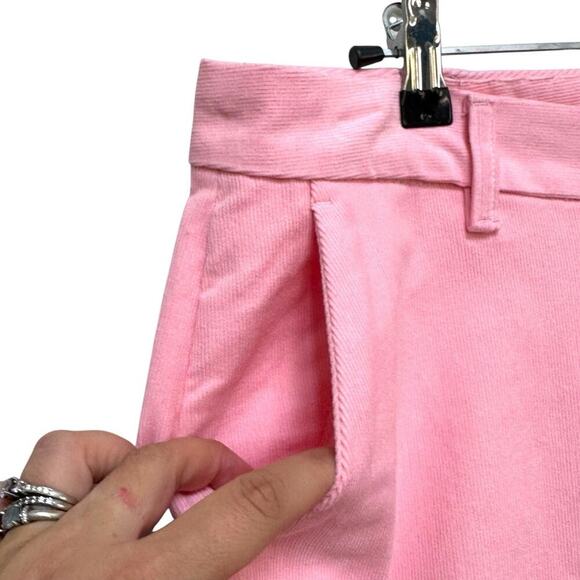 NWT Outerknown Avery Cotton High Waisted Corduroy Bootcut Pants Pink Women's 10 - Picture 3 of 15
